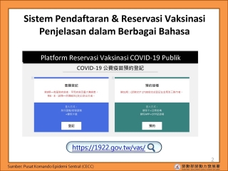 COVID-19疫苗系統使用印尼文教學版本
