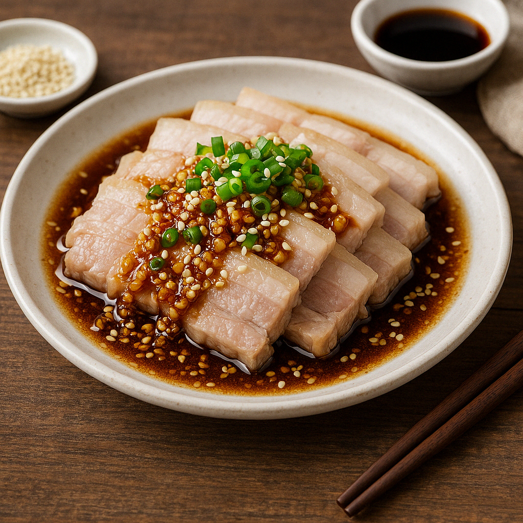 台灣料理蒜泥白肉的印尼版翻譯和菲律賓版翻譯